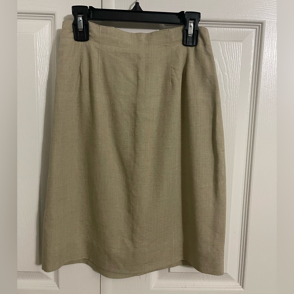 Carole Little Petites Tan Pencil Skirt